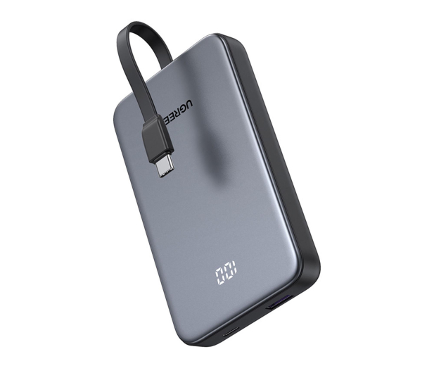 UGREEN Powerbank 10000mAh PB526 USB + USB-C 20W wbudowany kabel - 1513548 - zdjęcie 2